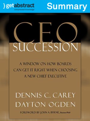 cover image of CEO Succession (Summary)